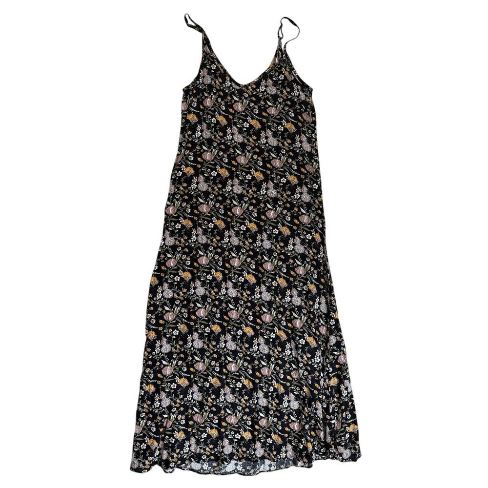 Natural Life Maxi Dress Womens Size Small Black Floral Boho Festival Sleeveless - Picture 3 of 9